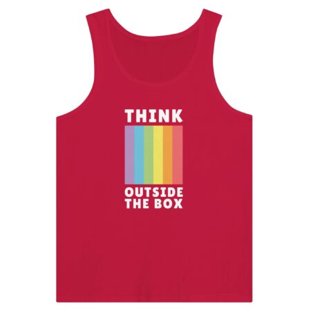 Think Outside The Box Gay Tank Top Red