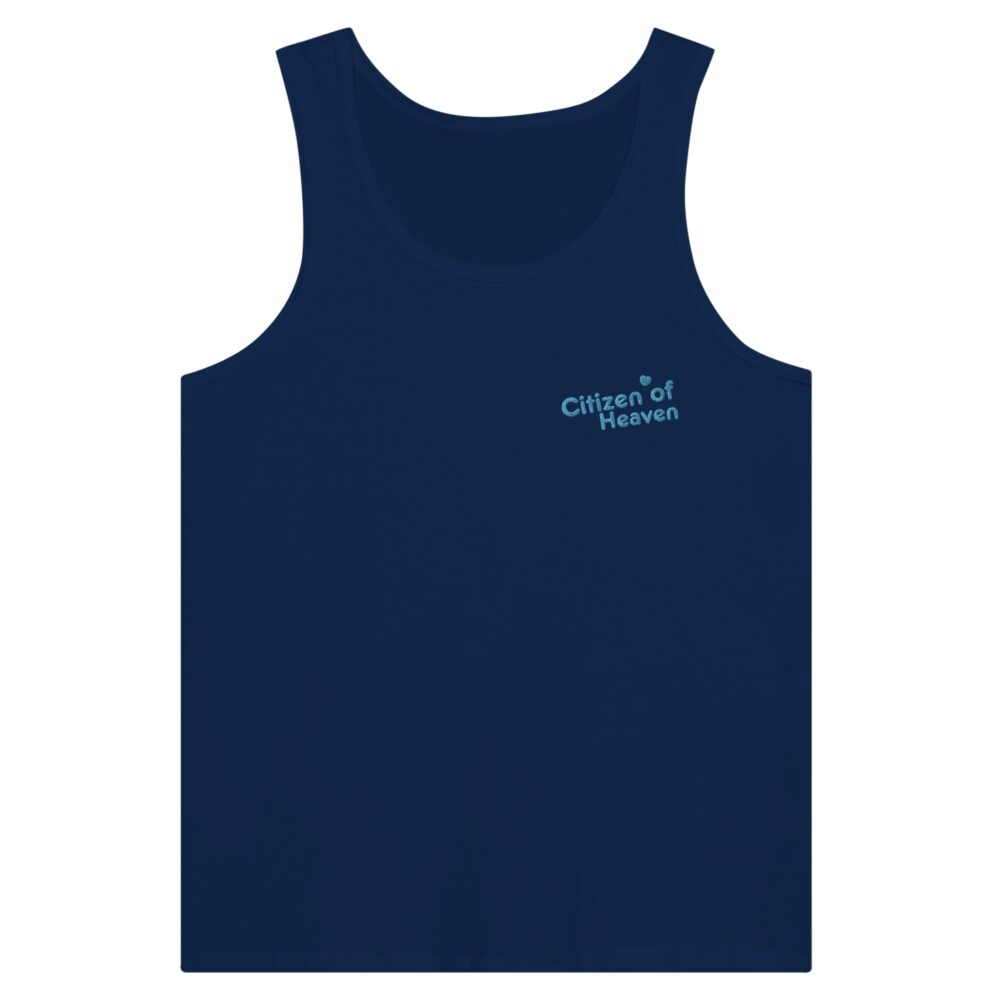 Citizen of Heaven Embroidered Tank Top Navy