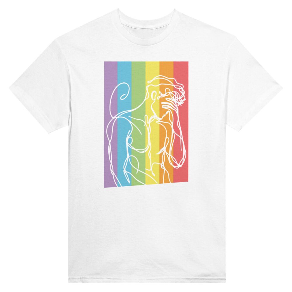 Gay Men's Silhouette T-shirt: White