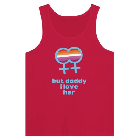 But Daddy I Love Her Lesbian Tank Top Red