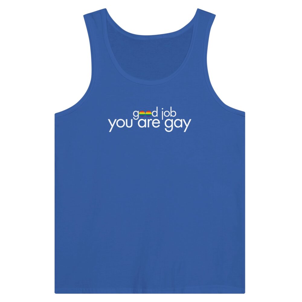 You Are Gay Funny Tank Top. Blue