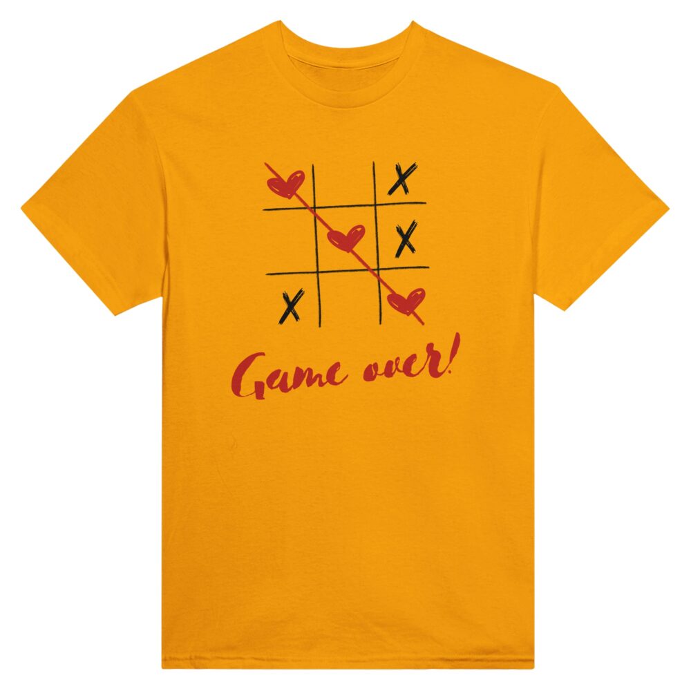 Tic Tac Toe Love T-shirt Yellow