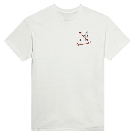 Tic Tac Toe Love Embroidered T-shirt White