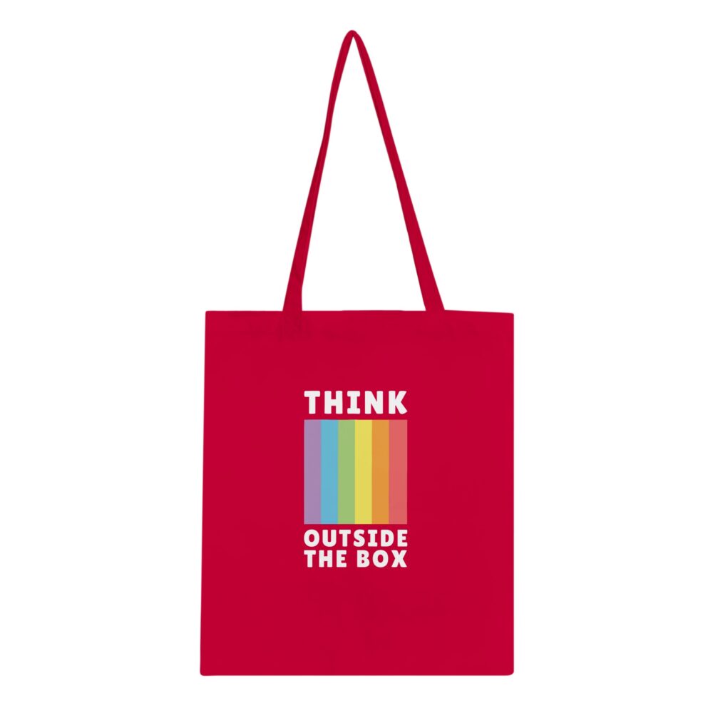 Think Outside The Box Gay Tote Red