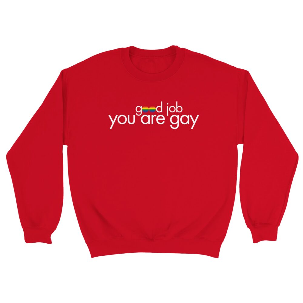 You Are Gay Funny Sweatshirt: Red