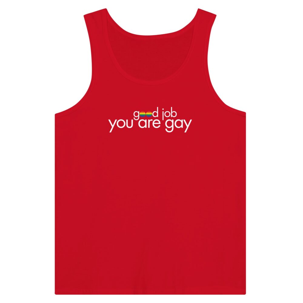 You Are Gay Funny Tank Top. Red