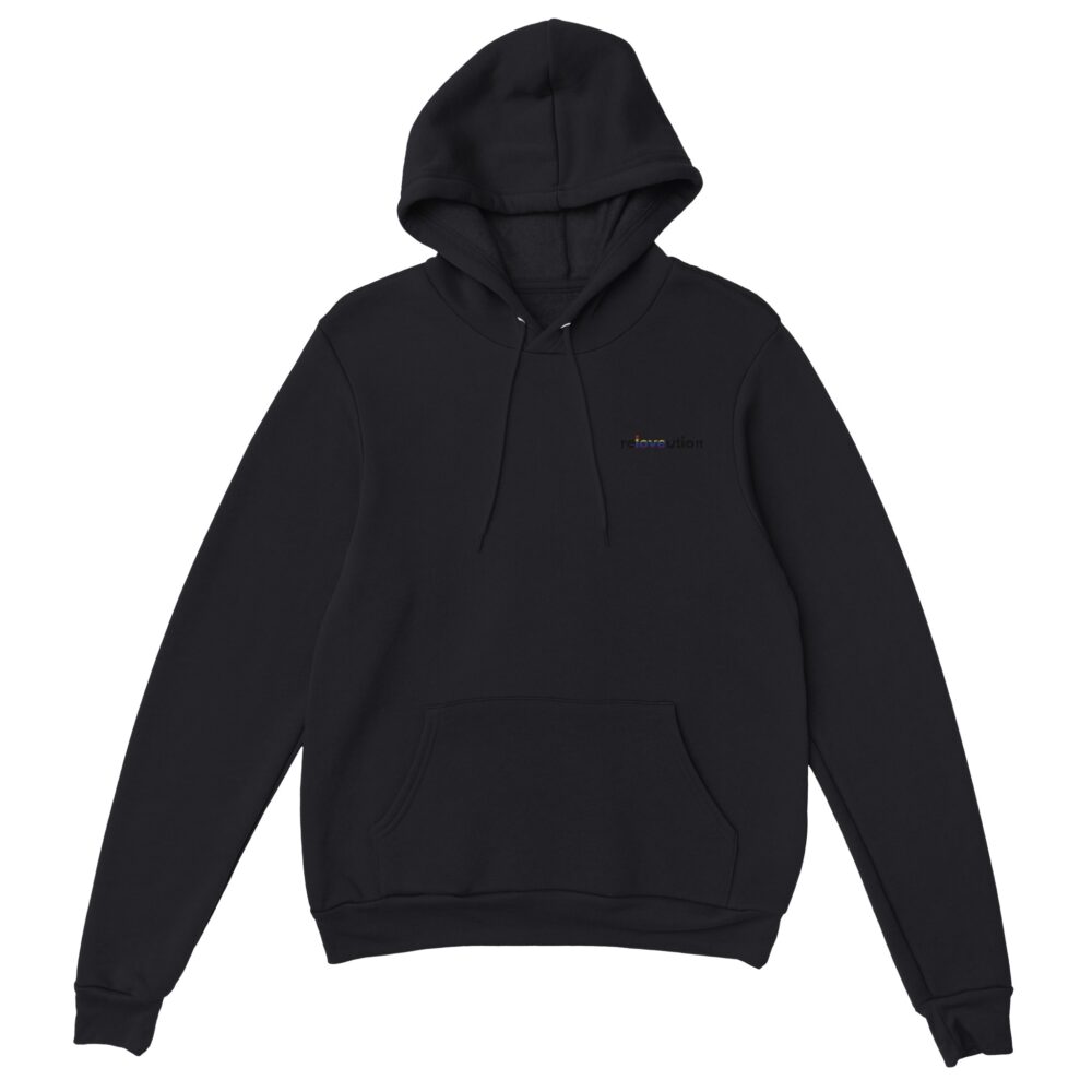 Embroidered Hoodie Gays Love: reLOVEution Black