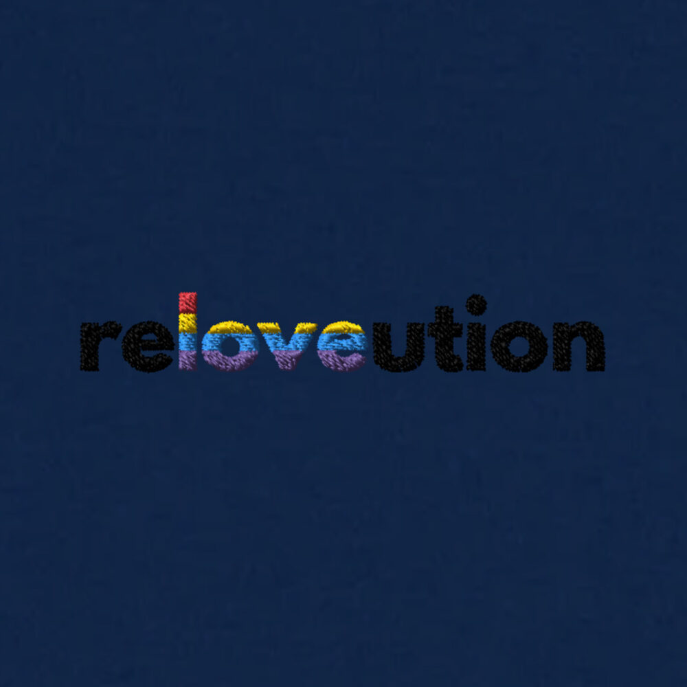 Embroidered Gays Love: reLOVEution: Navy