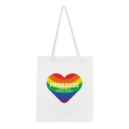 Pride 2025 United Hearts Tote Bag White Color