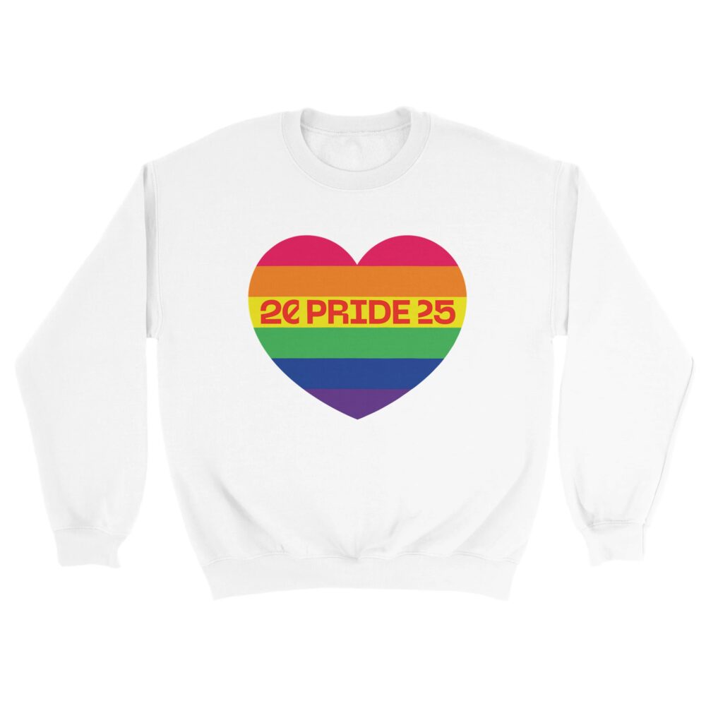 Pride Month 2025 Sweatshirt Heart Big White Color