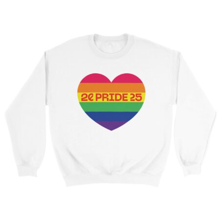 Pride Month 2025 Sweatshirt Heart Big White Color