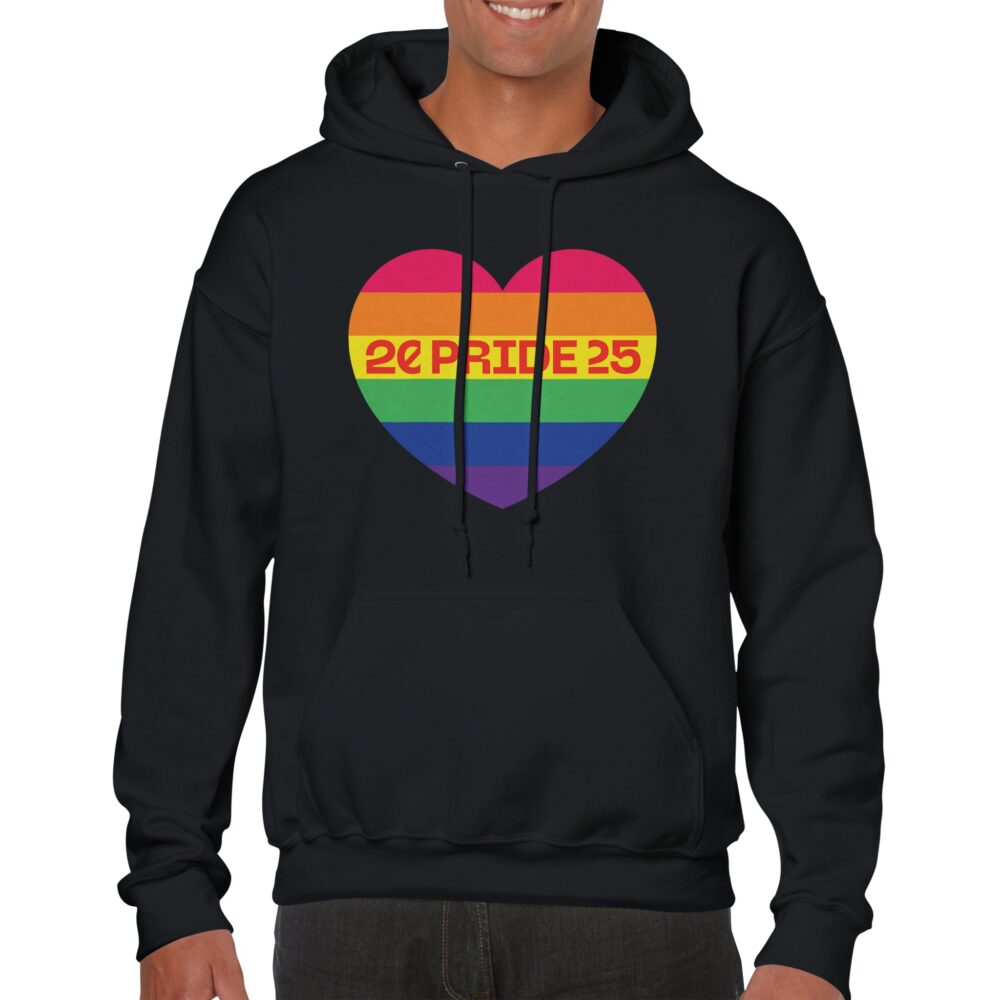 Pride Month 2025 Hoodie Heart Black Color