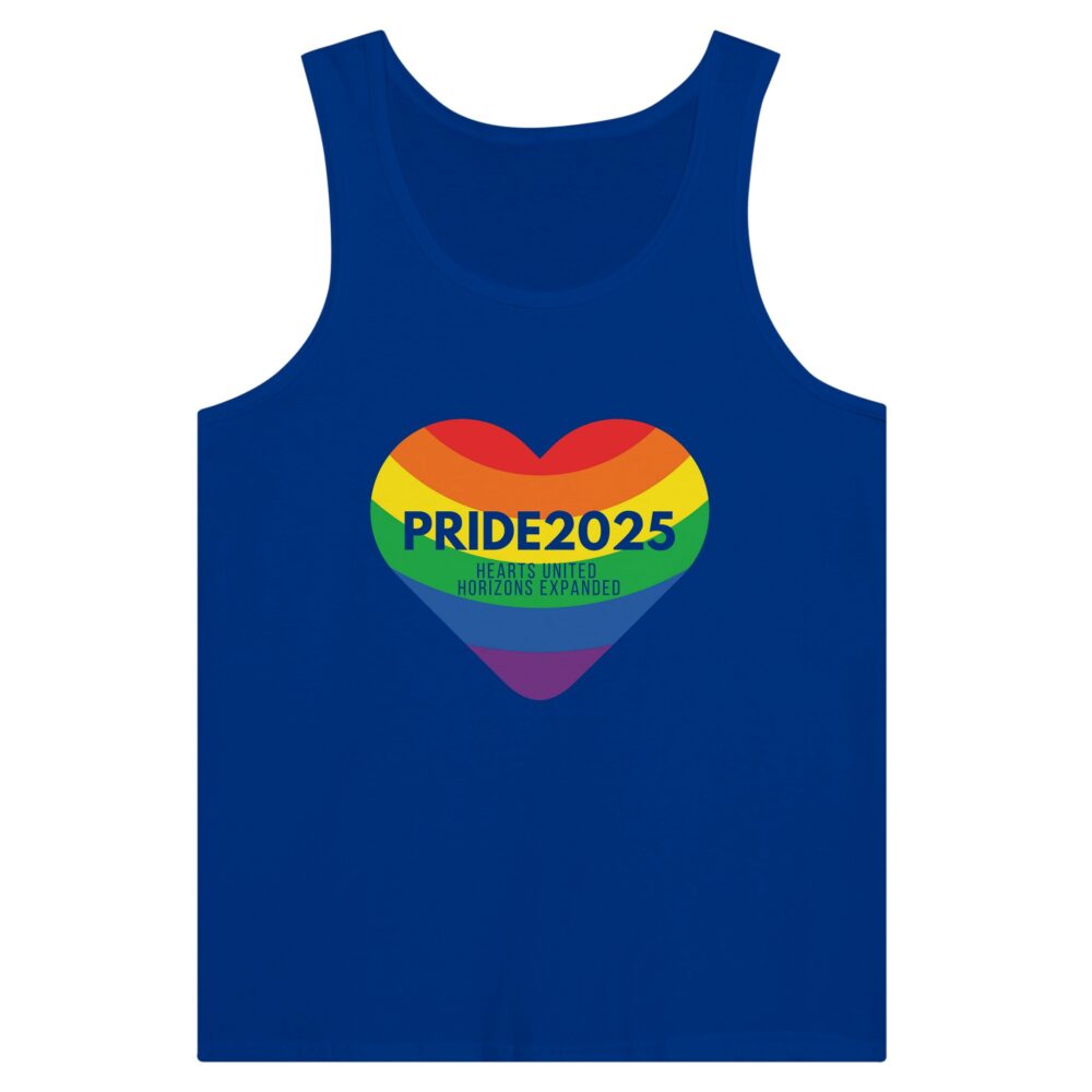 Pride 2025 United Hearts Tank Top Blue Color