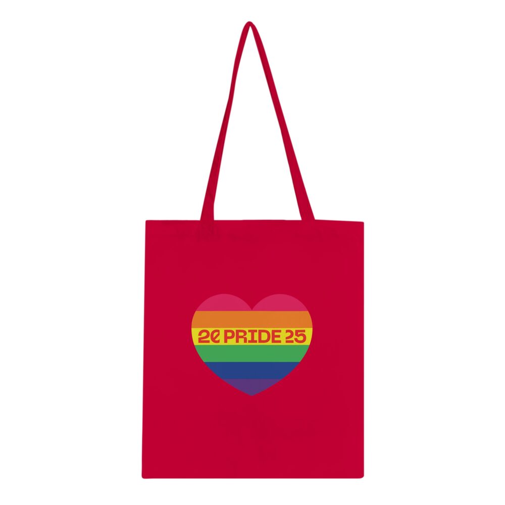 Pride Month 2025 Tote Bag Heart Big Red