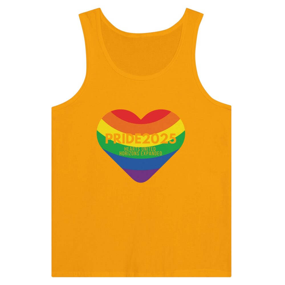 Pride 2025 United Hearts Tank Top Yellow Color