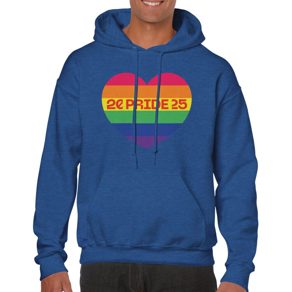 Pride Month 2025 Hoodie Heart Dark Blue