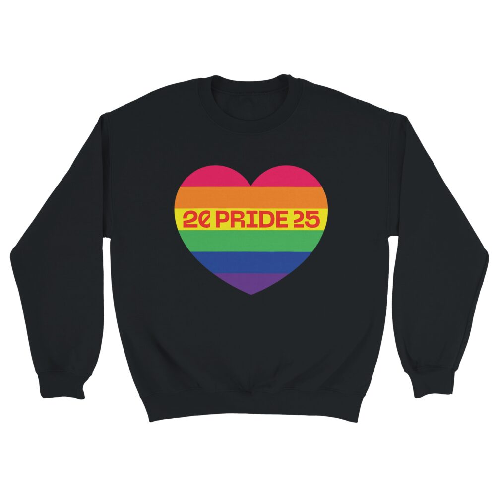 Pride Month 2025 Sweatshirt Heart Big Black Color