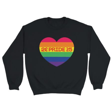 Pride Month 2025 Sweatshirt Heart Big Black Color