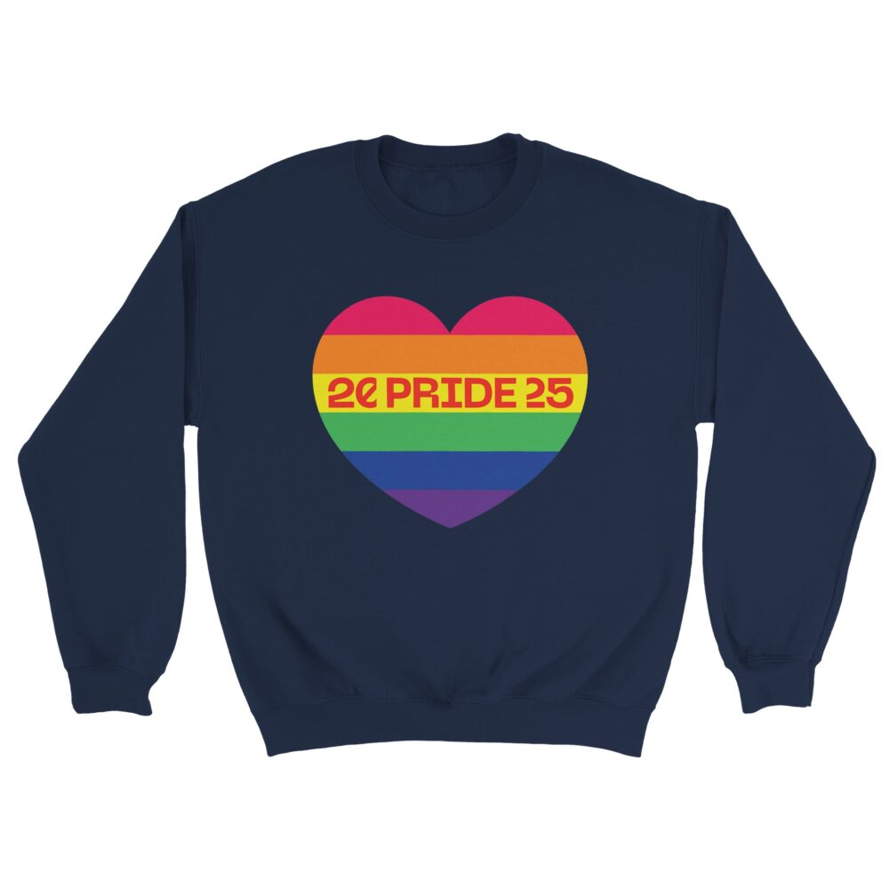 Pride Month 2025 Sweatshirt Heart Big Navy Color