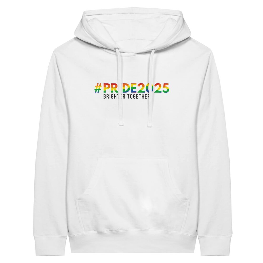 Pride 2025 Brighter Together Hoodie White