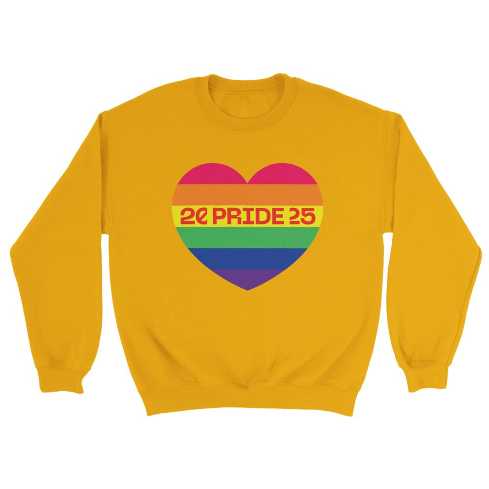 Pride Month 2025 Sweatshirt Heart Big Yellow Color