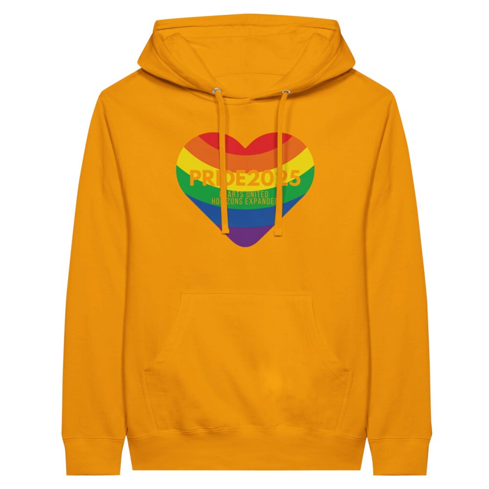 Pride 2025 United Hearts Hoodie Yellow