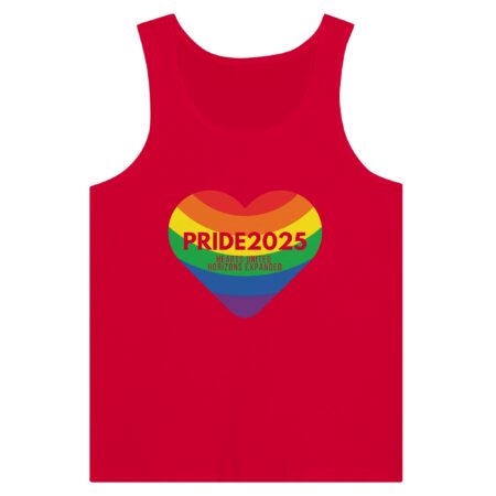 Pride 2025 United Hearts Tank Top Red Color