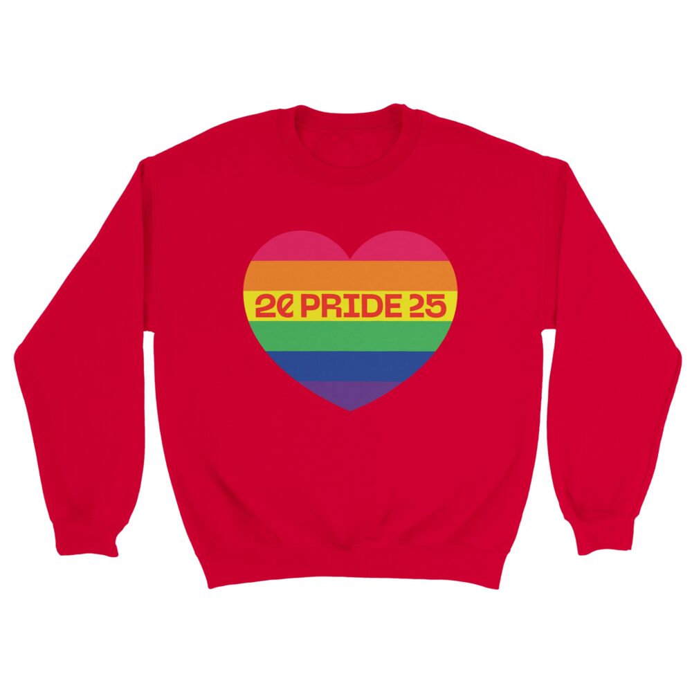 Pride Month 2025 Sweatshirt Heart Big Red Color