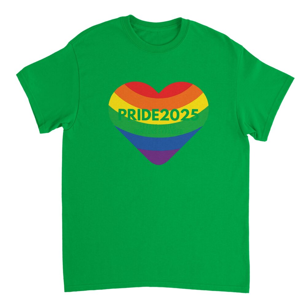 Pride 2025 United Hearts T-Shirt Green Color