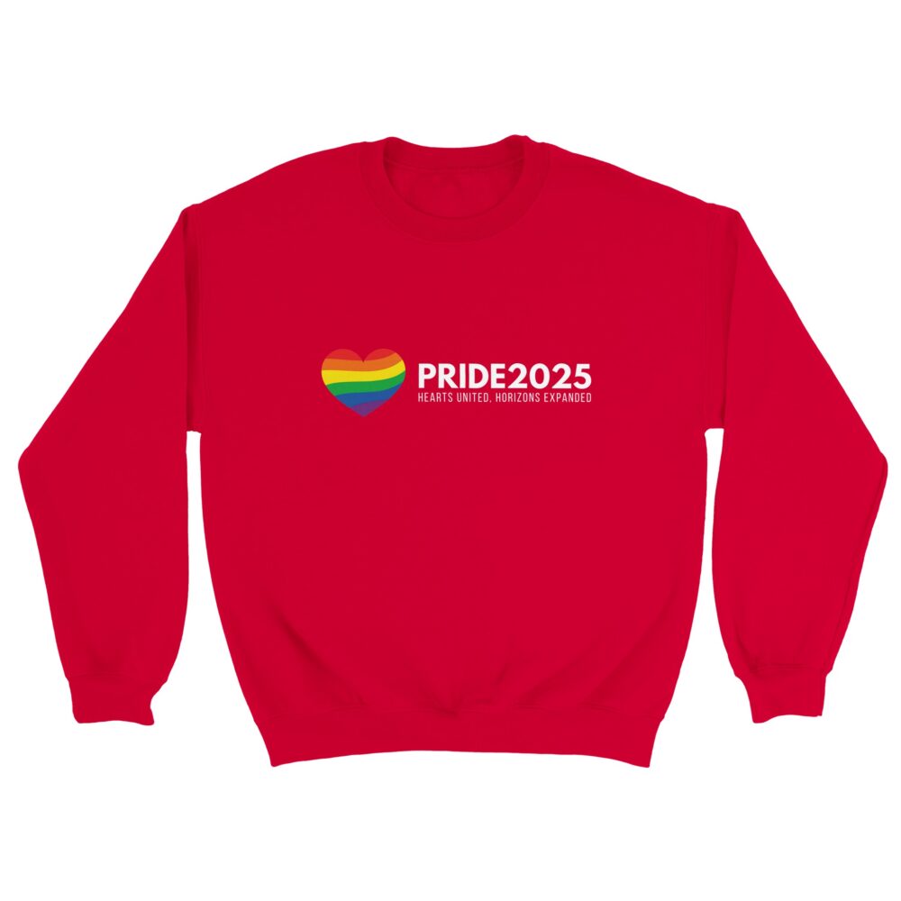 Pride 2025 Declaration Sweatshirt Red Color