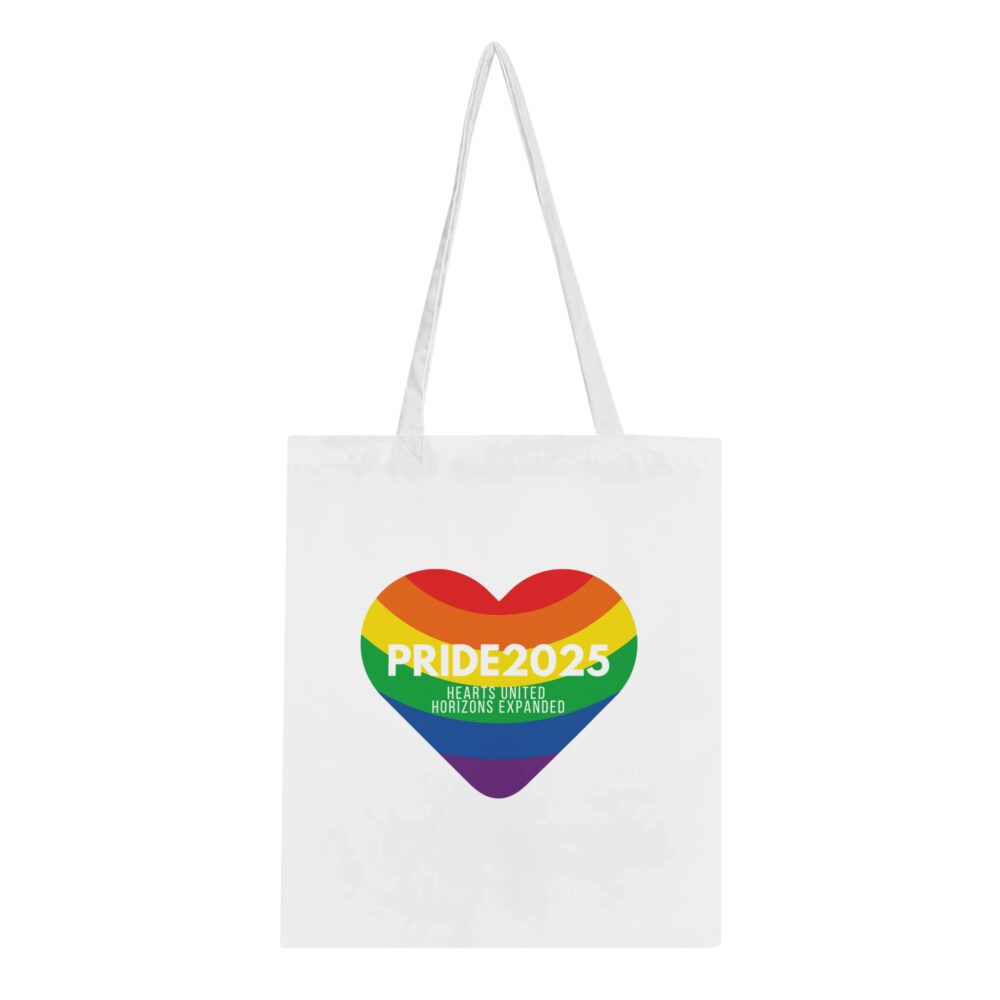 Pride 2025 United Hearts Tote Bag White Color