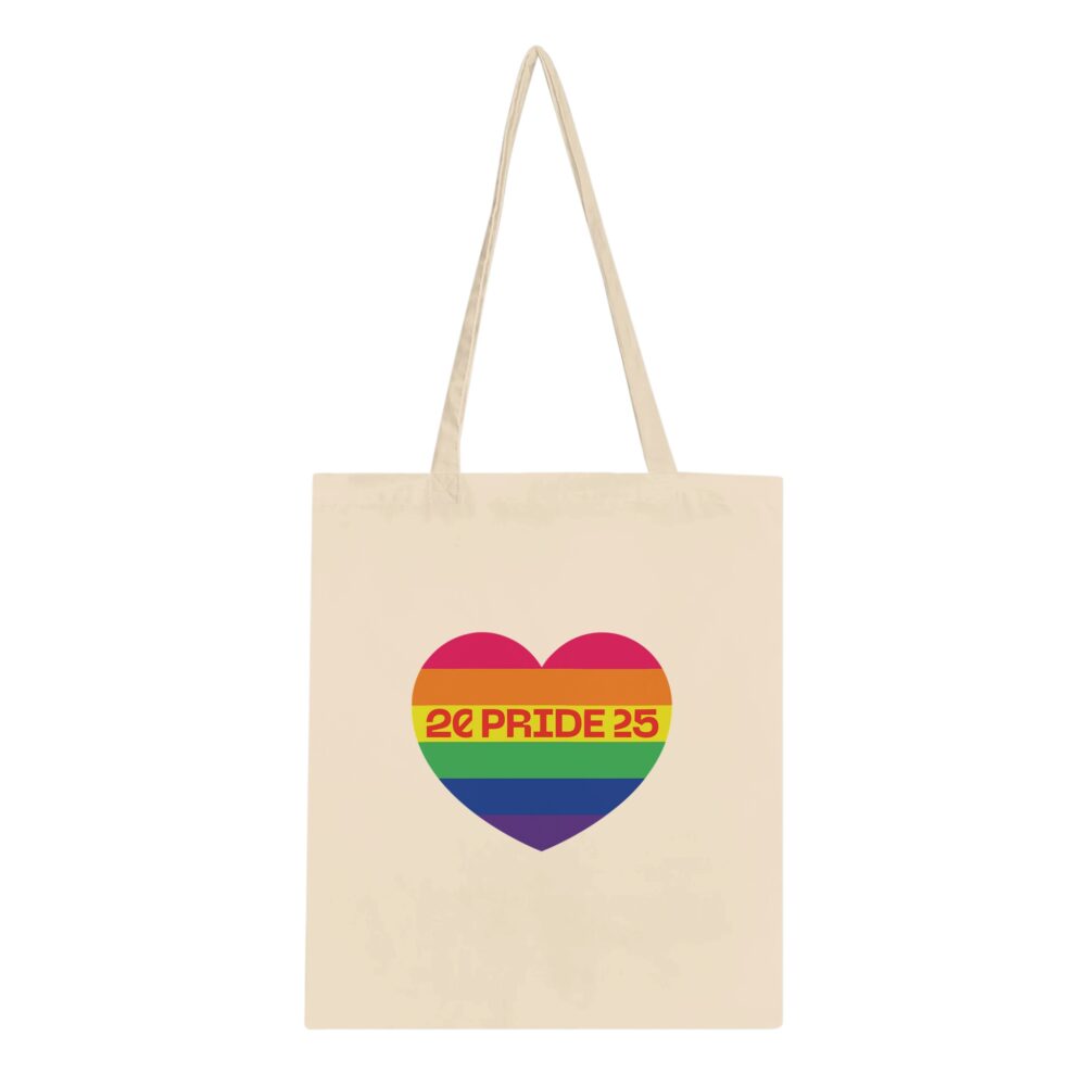 Pride Month 2025 Tote Bag Heart Big Natural