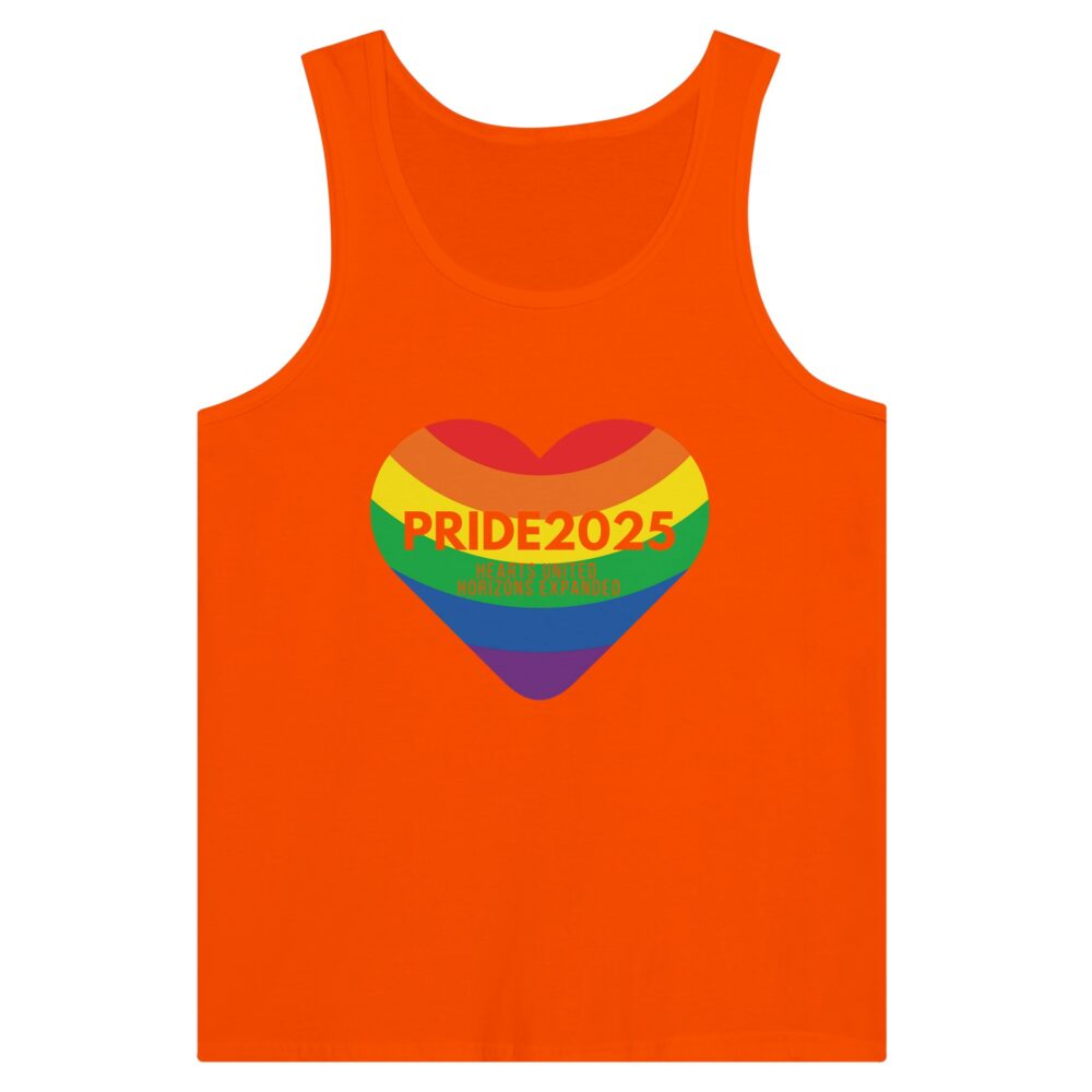 Pride 2025 United Hearts Tank Top Orange Color