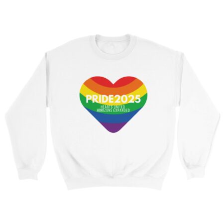 Pride 2025 United Hearts Sweatshirt White Color