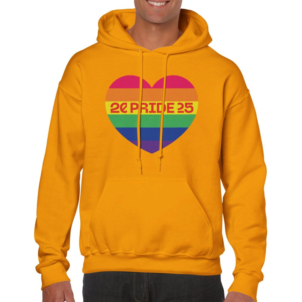 Pride Month 2025 Hoodie Heart Yellow Color