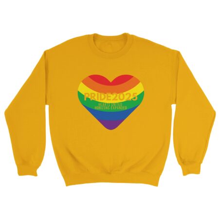 Pride 2025 United Hearts Sweatshirt Yellow Color