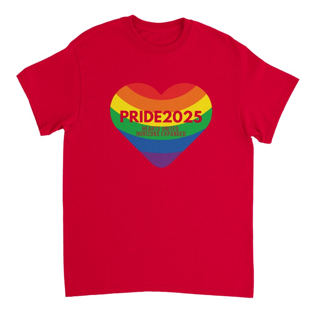 Pride 2025 United Hearts T-Shirt Red Color