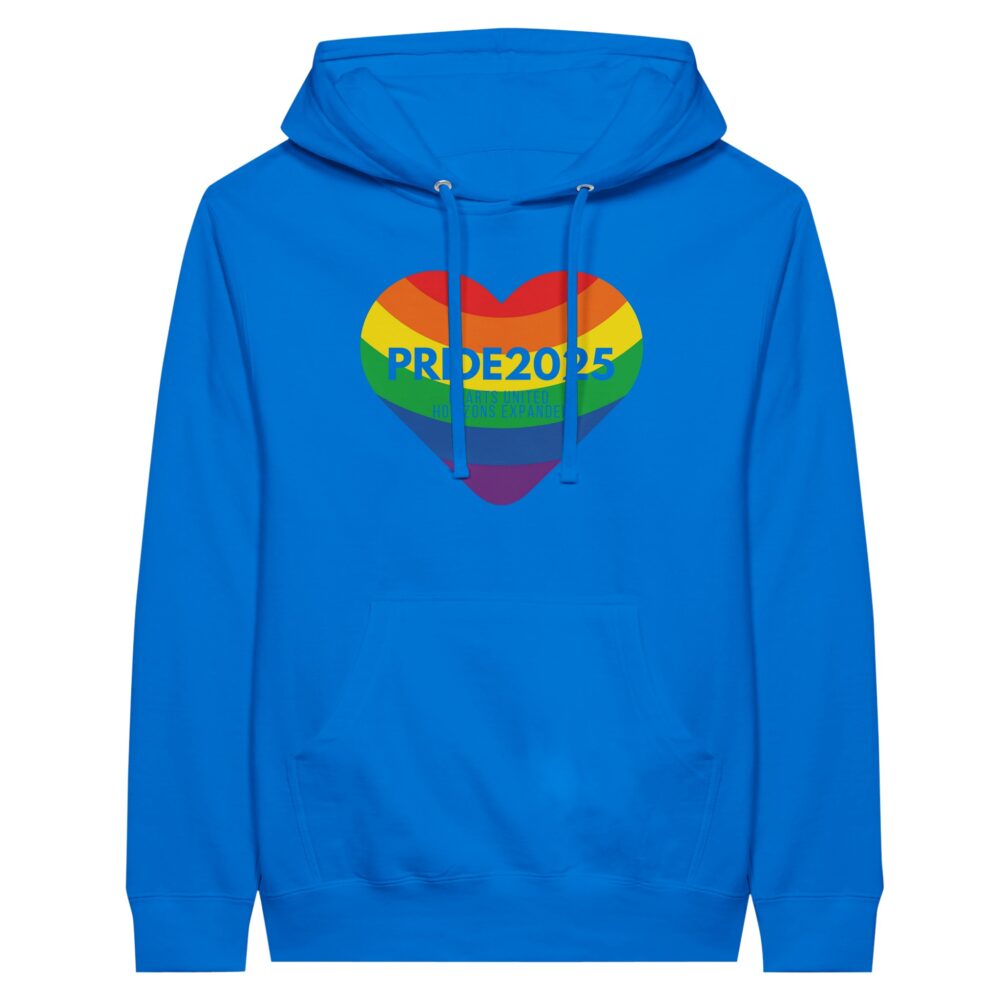 Pride 2025 United Hearts Hoodie Light Blue Color