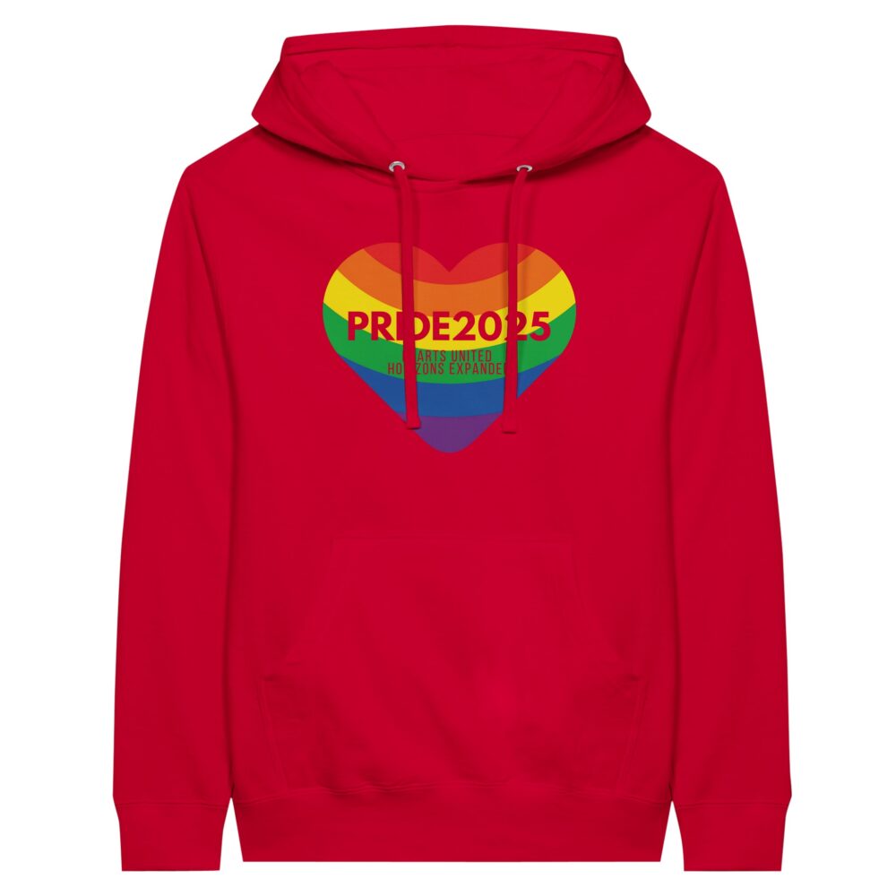 Pride 2025 United Hearts Hoodie Red